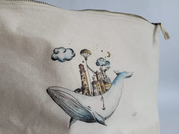 Grande trousse en tissu Baleine – Image 6